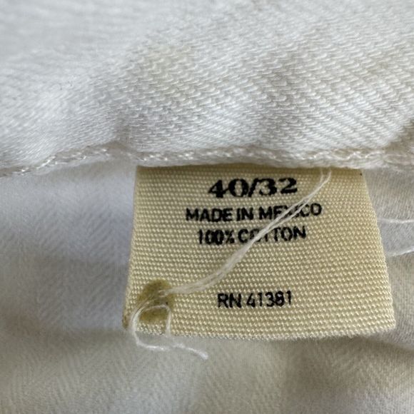 Polo Ralph Lauren Varick Slim Straight Casual Denim White Jeans Mens Size 40x32 - Picture 13 of 16